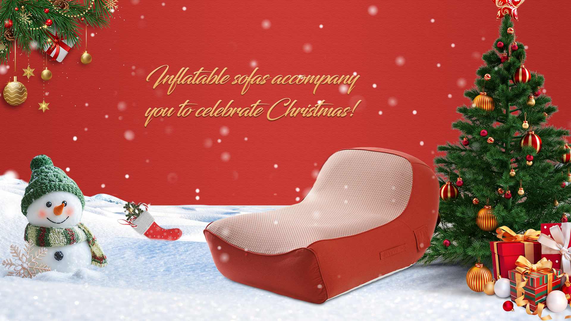 Aufblasbare Sofas begleiten Sie zur Weihnachtsfeier!