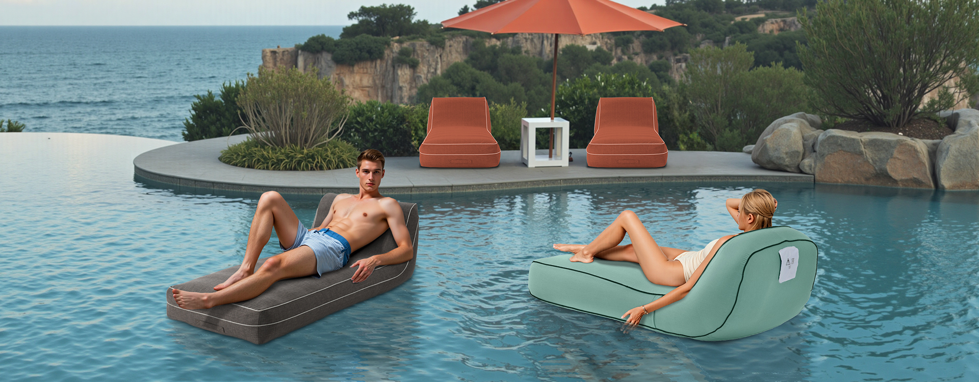 Aufblasbare Sonnenliege